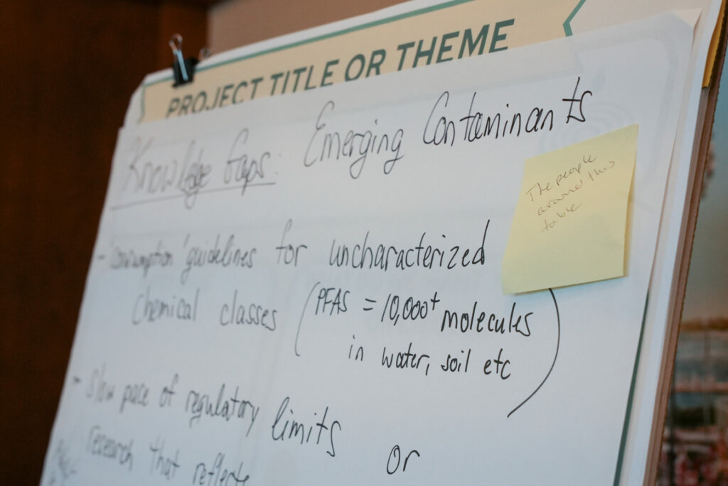 Notes collected on a large sticky note