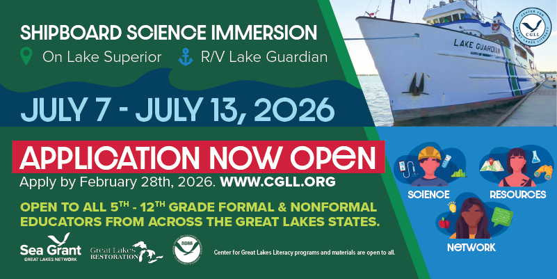 Banner announcing the 2026 shipboard science immersion workshop