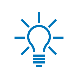 Blue lightbulb icon