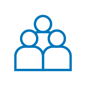 Blue people icon