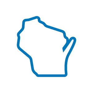 Blue Wisconsin icon